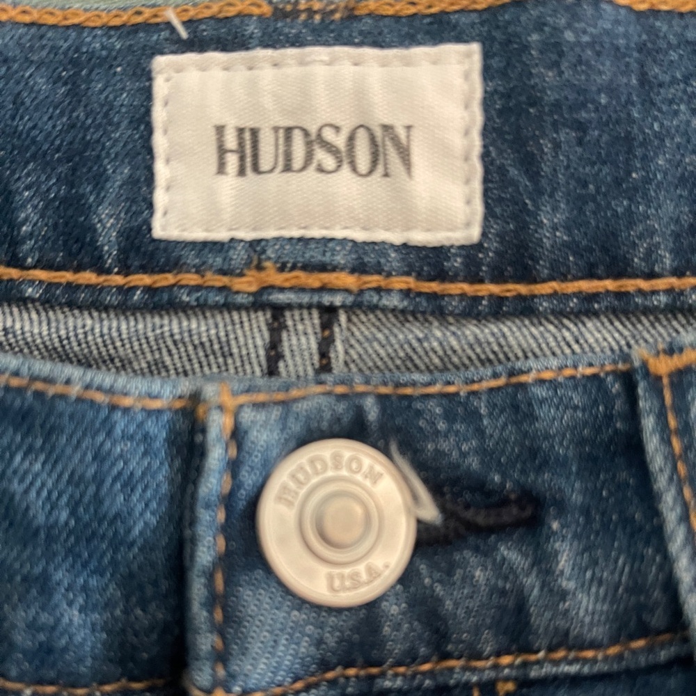 Hudson Holly HR Wide leg crop jeans 27 high rise raw hem denim - Picture 5 of 7